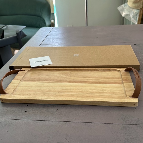 Nespresso Kitchen Nespresso Barista Wooden Coffee Tray New Poshmark